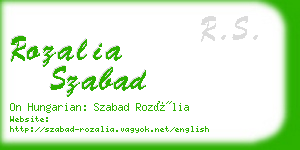 rozalia szabad business card